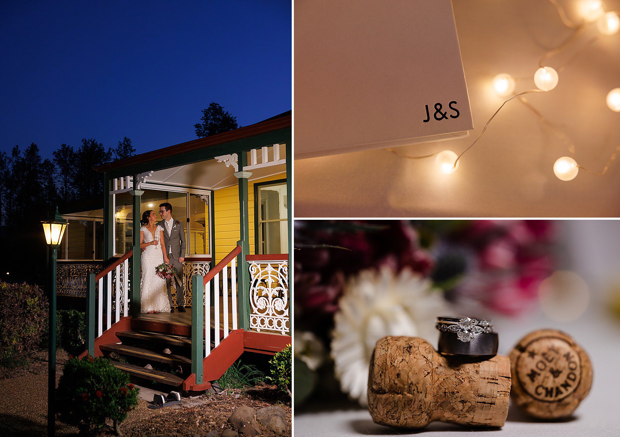 O'reilly's canungra valley vineyard wedding photo on Queenslander porch